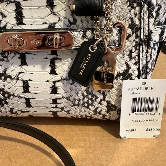 Coach Swagger 20 Exotic Colorblock Crossbody/Carryall Bag - Picture 2 of 16